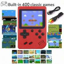 Consola de videojuegos retro Mini portátil de tipo Macarrón con 400 juegos en 1, 8 bits, pantalla LCD colorida de 2.4 pulgadas