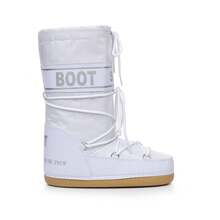 Winter Ski Space Boots Fashion Round Toe Mid-High Women's Snow Boots Thickened Moon Boots - White - View 6