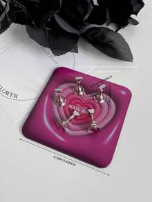 Decoraciones de arte de uñas, cruzada de alta demanda de mariposas, corazones y formas geométricas de colores con base metálica magnética, soporte de exhibición de arte de uñas coreano, accesorios de fotografía, manualidades DIY