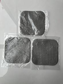 1 件带吸盘的排水毛发收集器，硅胶方形淋浴排水盖，防水槽堵塞，地板盖淋浴排水毛发出口过滤器，适用于浴室浴缸和厨房，浴室工具家居浴室装饰秋季装饰返校