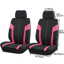 4pcs/9pcs Colorful Striped Mesh Car Seat Covers, Fit For Regular 5-Seat Vehicles