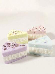 2026新款创意减压捏捏乐奶酪玩具，逼真质感慢回弹抗压捏捏乐玩具，节日小礼物，1个逼真食物玩具芝士蛋糕捏捏乐软面包慢回弹玩具，创意软捏减压玩具 - 彩色 - 查看 4