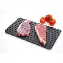 Aluminum Rapid Defrosting Plate, Fast Thawing Board For Steak, Meat, Seafood, Home Use - Black - View 5