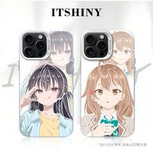 Funda de Teléfono 2D Aiyi Compañero Zhou Fang Yuxi Compatible con Apple 16 Funda IMD Color Plata  15  M - Plateado - Ver 1