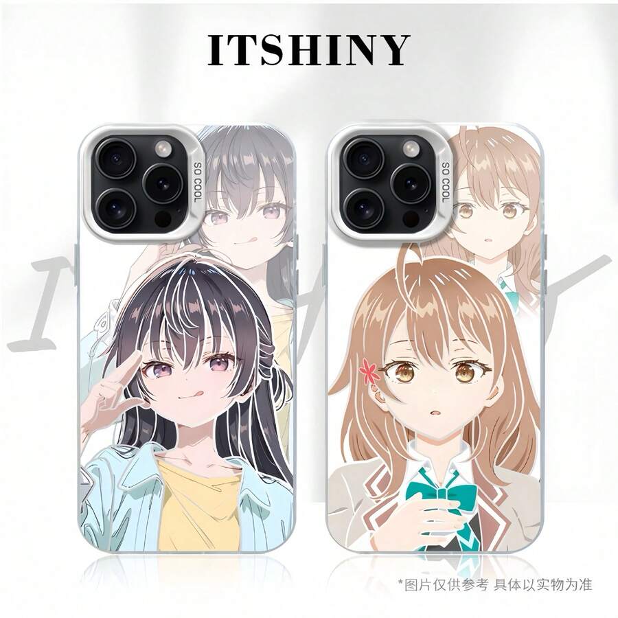 Funda de Teléfono 2D Aiyi Compañero Zhou Fang Yuxi Compatible con Apple 16 Funda IMD Color Plata  15  M - Plateado - Ver 1
