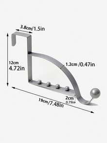 Metal Door Hook Rack Wall Mounted Door Rear Hook Coat Hat Hanger Door Hanger Storage Multi-Purpose Door Hooks Clothes Hanging Racks Towel Hanger Rack For Bedroom Bathroom Hallway Kitchen For Coats Hoodies Hats Scarves Purses Keys Robes Over-The-Door Hangers Space-Saving Hanging Storage Organizer Purse Holder Home Storage Home Decors Room Decor - Multicolor - View 4