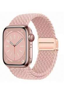 Braided Straps Compatible With Apple Watch Band 46mm 42mm 44mm 45mm 49mm 41 40 Mm Magnetic Bracelet Series 10 9 8 7 6 5 SE Ultra 2