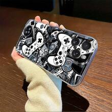 Funda de Teléfono Linda Funda de Teléfono Transparente con Controles de Juego, Compatible con los Modelos de  17, 16, 15, 14, 13, 12, 11 y 7/8 Plus, así como con  XR y XS Max. Ofrece protección anti-caída y es un accesorio de moda, funda para , funda para niño, fundas para teléfono, funda para  Pro, funda para  Pro Max, funda para chica, funda para Max, funda estética, funda para teléfono, teléfono lindo, funda móvil de protección de grado militar, duradera, a prueba de golpes y anti-arañazos. - 1 pieza - Ver 6