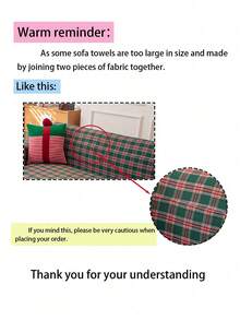 1pc Vintage American Style Plaid Multi-Purpose Anti-Slip Sofa Cover Blanket With Tassels, Suitable For Christmas And Holidays