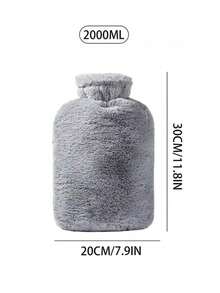 豪华毛绒可拆卸可水洗双层热水袋，适用于温暖腹部、身体和双手，办公室手脚保暖器，缓解经期疼痛，圣诞礼物，返校礼物 - 彩色 - 查看 12