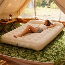 全新充气床垫内置泵自充气垫户外帐篷充气床双人睡垫适用于露营或室内 - 彩色 - 查看 5