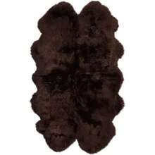 Real Sheepskin Rug 4x6 Ft | Sheepskin Rugs For Living Room And Sofa | Bedside Rugs For Bedrooms | Large Fluffy Rug Is Breathable & Heat-Regulating In Color Chocolate - Multicolor 839 - View 1