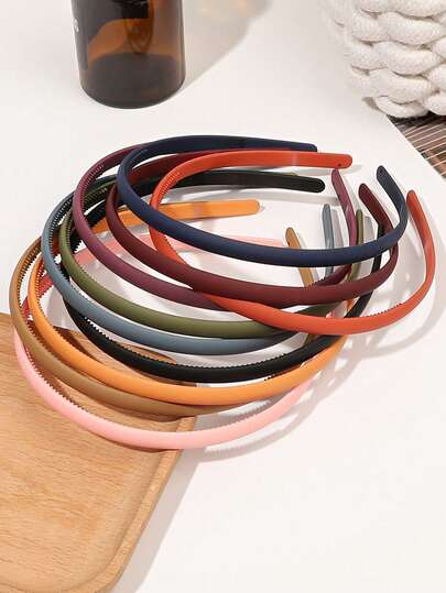 Face Wash Mask Headband, Women's Headband, Simple Internet Celebrity Toothed Small Hair Arrangement Artifact, Hair Tie, Hairpin, Anti-Slip Hairband, Women's Soft Tape Toothed Headband, Bohemian Style Solid Color Hair Accessories, Suitable For Daily Styling & All Hair Types