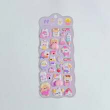 Weiche & süße Tier-Hintern Aufkleber, 3D Cartoon Bubble Aufkleber, dekorative Aufkleber für Handyhüllen, Scrapbooking, DIY Basteleien, Weihnachts-/Erntedank-/Geburtstaggeschenke für Kinder