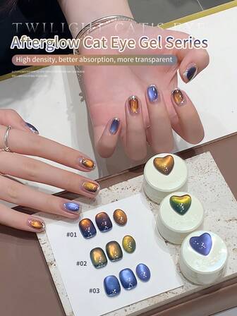annies 5g Winter Afterglow Cat Eye Gel Polish Versatile Colorful Multi Gloss Fine Silk Glass Beads Cat Eye Gel Nail Enhancement 1pc/3pcs