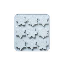 Christmas Silicone Molds  Soft Snowflake Molds For Cake Ice Cube Candy Jelly Chocolate Soap Cement And More - 淺藍色 - 查看 7