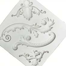 1pc Baroque European Embossed Frame Silicone Mold - Elegant Greek Key & Scroll Design, Gold & White Greek Letter Motif, Suitable For Plaster, Wax, Clay, Resin Greek/Roman Art Shaping - Grey - View 6