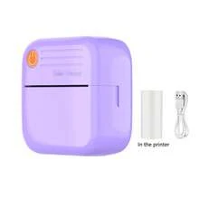 Impressora Sem Fio Mini, Impressora Térmica Portátil Sem Tinta, Recarregável por USB, Impressora de Bolso Mini para Caderno, Diário, Scrapbook, Viagem, Notas, Lista, Memorando, Casa e Escritório