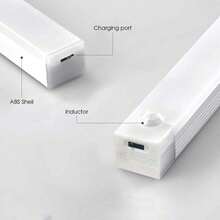 1pc Intelligent LED Motion Sensor Light, Thin Cat Eye Hill Shaped Decorative Lighting Strip, Rechargeable Self-Adhesive Cabinet Lamp, Motion Sensor Wardrobe Light - Multicolor - View 7