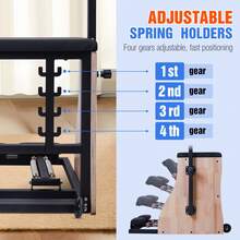Pilates Chair For Yoga Fitness Pilates Reformer Machine With Adjustable Resistance Springs  Split Pedal,Handles, Home Gym Equipment For Yoga, Core Training & Rehabilitation, Includes Non-Slip Socks - White - View 4