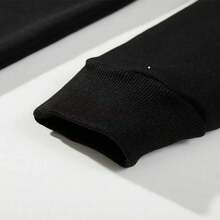 Skeleton Hand Holding Rose Flower Red Rose Pullover Hoodie - 黑色 - 查看 6