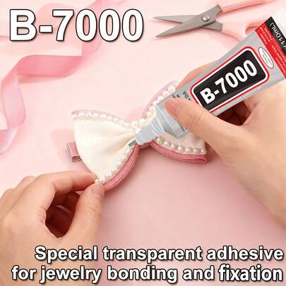 3ML klarer B-7000 Super Schmuckkleber, transparenter Industrieklebstoff für Stoff, Handyrepatur, Schmuckherstellung, Kristall, Nagel-Kunst, Stein, Holz, Glas
