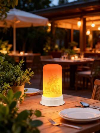 电池供电闪烁火焰氛围灯 - 闪烁 LED 灯泡，适用于创意装饰、露营和情人节、小夜灯 | 闪烁火焰效果 | 卧室装饰灯