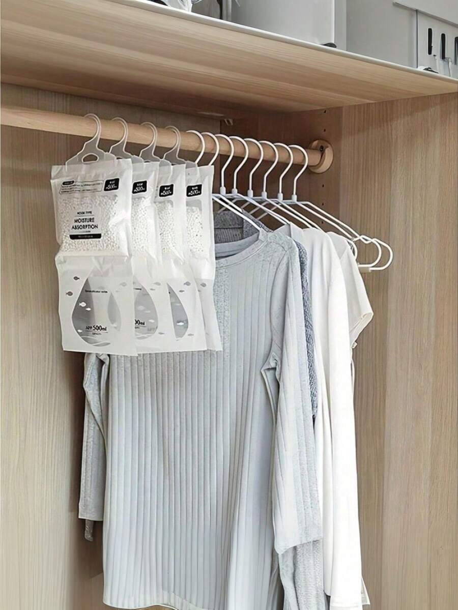 15-Pack Hanging Dehumidifier Bags, Moisture-Proof And Mold-Resistant, Strong Water Absorption, Suitable For Dorms, Student Wardrobes, Household Desiccant. Large Package, Large Capacity, Excellent Moisture Absorption Effect, Say Goodbye To Dampness! (1/4/6/9/12/15 Bags)