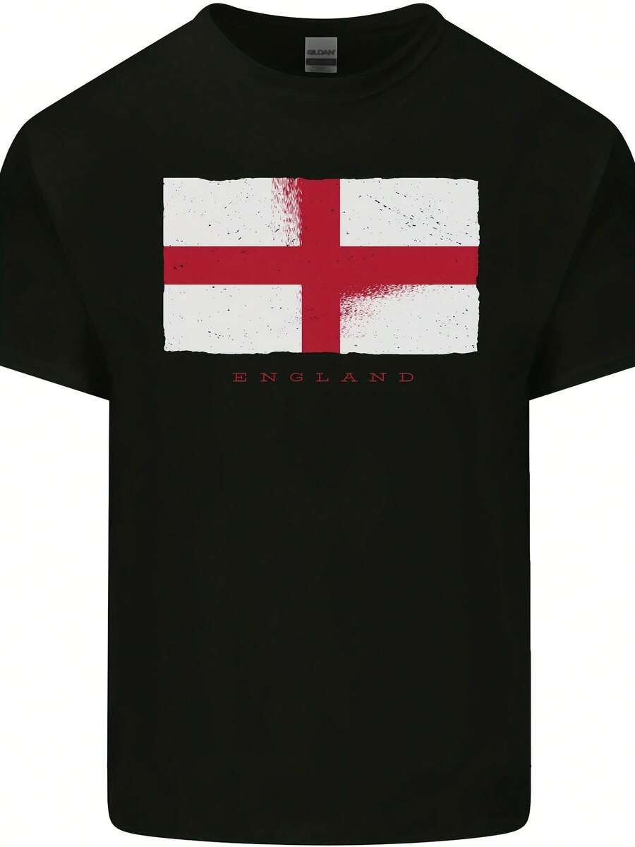 England Flag St Georges Day Rugby Football Mens Cotton T-Shirt Tee Top - 款式11 - 查看 1
