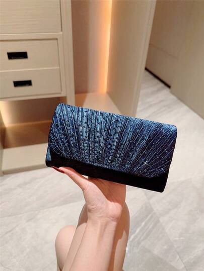 Moonlit Eve 包 迷人水钻装饰链条肩带手提包，磁扣，优雅时尚派对包，适合女士生日派对，迷人晚宴单肩包，派对舞会包，新娘送礼会最佳选择优雅包包，婚礼手拿包，派对包，完美适合派对婚礼舞会晚宴/宴会搭配节日派对礼服晚礼服和亮片礼服