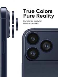 3pcs Apple Camera Lens Screen Protector, Compatible With Iphone 17 Pro Max/17 Pro/15 Pro Max/15 Pro, Made Of Tempered Glass With Aluminum Alloy Frame, Ultra-Clear, Easy To Install - Deep Blue - Navy Blue - View 3