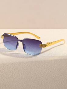 1 Pair Square Unisex Everyday Casual Fashion Glasses For Travel, Cycling, Fishing, Beach, Fashion - Multicolor - View 4