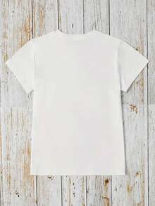 Queen's Birthday Queen Pattern T-Shirt, 100%Cotton, Casual Round-Neck T-Shirt With Balloon And Lip Print, Regular Length, Knitted Fabric, Suitable For All Seasons, Allseason Top| Humorous Design | Medium Elasticity - 棕色 - 查看 2