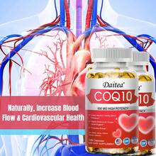 Suplemento de COQ10 de alta potencia de 500 mg con 50 mg de resveratrol - Favorece la salud cardiovascular y la energía - 120 cápsulas blandas - 1 botella - Ver 6