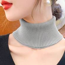 Cashmere Neck Warmer, Women's Knitted Elastic Turtleneck, Neck Warmer, Scarf, Turtleneck, Fake Collar, Headband, Scarf - Multicolor - View 12