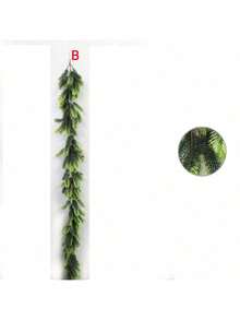 1pc 6.23ft/75inch Home Decor Artificial Christmas Decoration Pine Vines, Christmas Room Decoration Artificial Pine Cone Vines, Can Be Made Into Christmas Wreath, UV Protection Hanging Artificial Pine Wreath Vines, Christmas Home Decor, Winter Green Garland Holiday Season Mantel Table Runner Centerpiece