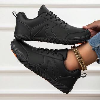 女士宽楦轻便平底户外运动鞋，真皮鞋面，适合秋冬季徒步旅行