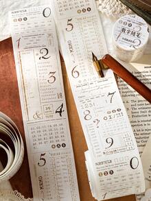 2m/Rolle Vintage Etikett Washi Tape, kreative ästhetische Aufkleber, DIY dekorative Collage Bastelbedarf, Geschenke, personalisierte Scrapbooking Schul-Schreibwaren