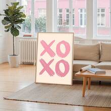 لوحة جدارية أحادية اللون XO، طباعة شعار المشاهير، بطراز رجعي، ملصق حديث أسود وأبيض، ديكور جداري، طباعة رجعية، ملصق مطبوع، فن رجعي، ديكور منزلي، مناسب لديكور غرفة المعيشة وغرفة النوم، ملصق إبداعي بدون إطار - متعدد الألوان - مشاهدة 3