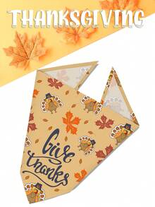 3Pcs Pet Bandanas, Thanksgiving Day Dog Bandana Triangle Bibs Scarf Washable Neck Decor For Dogs Cats Pet