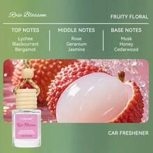 4 Bottles Car Air Hanging Fragrance Oil Diffuser, Car Air Freshener Diffuser For Essential Oils Scents Fragrance Aromatherapy Automobile Diffuser,17 Fragrances All Ages, Long-Lasting Fragrance Car Diffuser,Car Air Freshener,Christmas Gifts - Oải hương + Hoa nhài trắng + Hoa hồng + Vani Macadamia - Xem 4