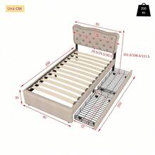 Bed Frames - Beige Brown + MDF - View 5