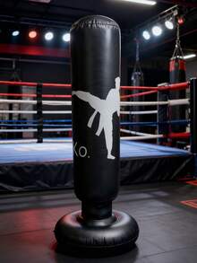 1pc Thick Inflatable Adult Fitness Punching Column, Outdoor Roly-Poly Sandbag, Indoor Air-Filled Punching Bag