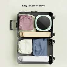 Set de lavadora plegable portátil, lavadora plegable portátil de 6,5 l con lavado y centrifugado automáticos, limpieza profunda y tubo de agua, limpieza profunda de ropa interior, ropa de bebé y otros. - Tipo de Enchufe A USA (110-127V) - Ver 8