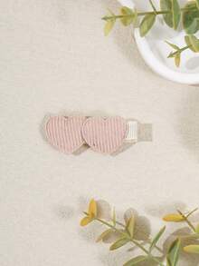 6pcs/Set Autumn/Winter New Corduroy Hair Clips, Cute Heart Shaped Girl Hair Clips, Valentine's Day Love Heart Holiday Hair Accessories