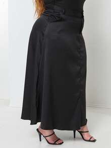 Skirt Code Tailoring Pluz - Black - View 7