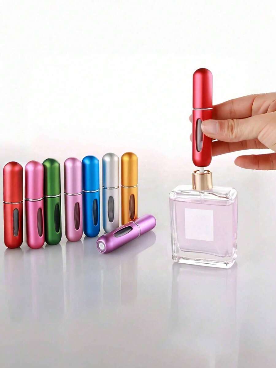 1/2/6/10pcs Bright Pink 5ml Perfume Bottle, Perfume Storage Bottle, Refillable Spray Bottle, Perfume Decant Bottle, Reusable Small Bottle - Multicolor - View 1