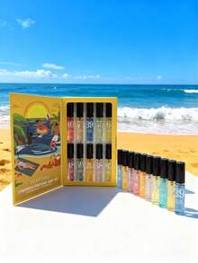 Bộ 10 chai/hộp 5ml Xịt thơm phòng hương Brazil, phiên bản giới hạn, dạng xịt đa tầng tiện dụng, hương thơm lâu dài, tỏa ra hương vani, dừa, hoa, cam quýt, gỗ và biển thanh lịch của Brazil, một loại xịt thơm phòng dễ chịu. - Nhiều mùi hương khác nhau - Xem 2