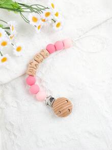 1pc Customized Silicone English Letter Wooden Bead Keychain, Customized Name, Customized Gift, Customized Anti-Lost Chain, Customized 2-6 English Letters,Customized Keychains & Accessories,End Of Summer,Apparel Accessories,Halloween Edit,Boyfriend,Girlfriend,Family,Friends - Anti-lost Chain Clip - View 30