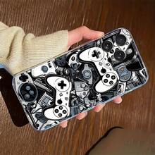 Funda de Teléfono Linda Funda de Teléfono Transparente con Controles de Juego, Compatible con los Modelos de  17, 16, 15, 14, 13, 12, 11 y 7/8 Plus, así como con  XR y XS Max. Ofrece protección anti-caída y es un accesorio de moda, funda para , funda para niño, fundas para teléfono, funda para  Pro, funda para  Pro Max, funda para chica, funda para Max, funda estética, funda para teléfono, teléfono lindo, funda móvil de protección de grado militar, duradera, a prueba de golpes y anti-arañazos. - 1 pieza - Ver 4